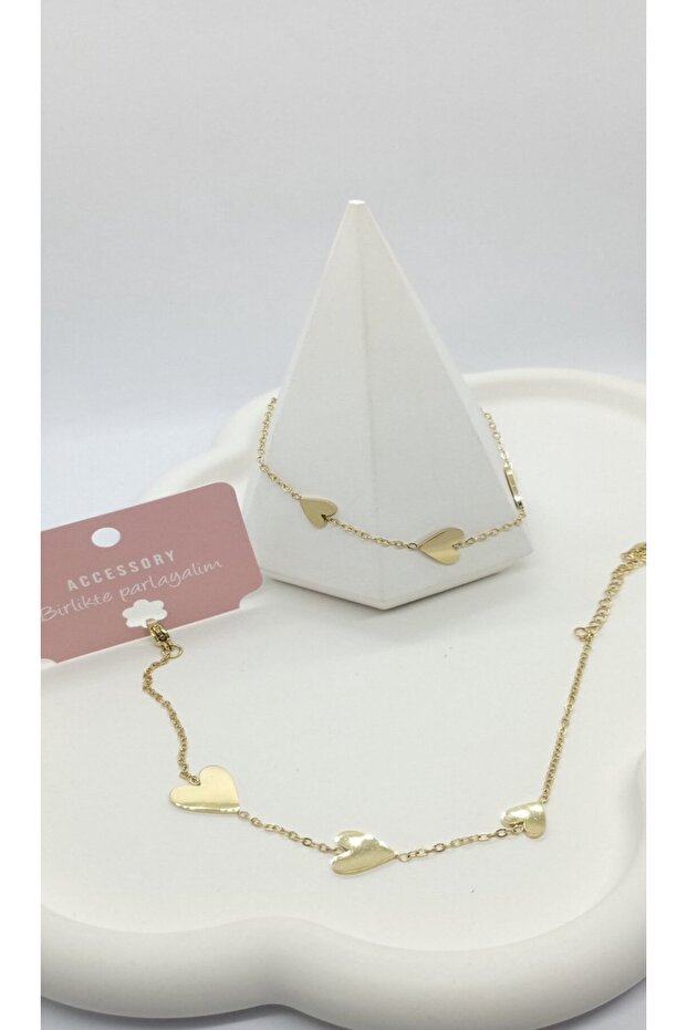 Gold Color Heart Bracelet