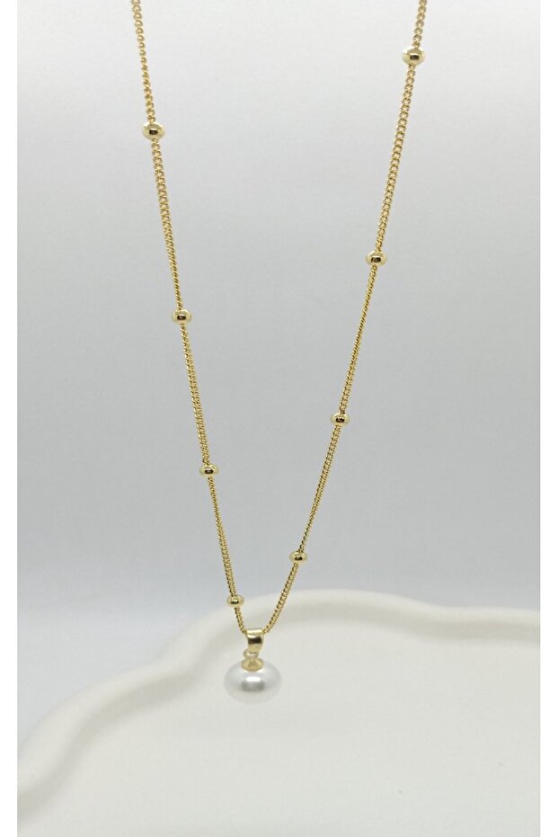 Gold Color Pearl Dorica Necklace