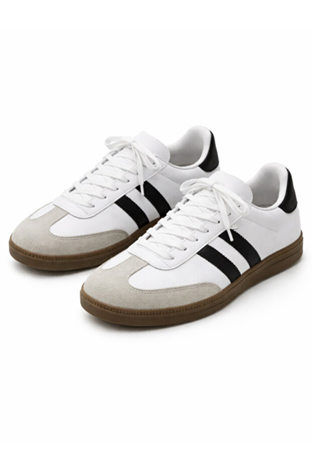 WOLMİNA SHOES İKİ BANT BEYAZ KADIN SPOR AYAKKABI