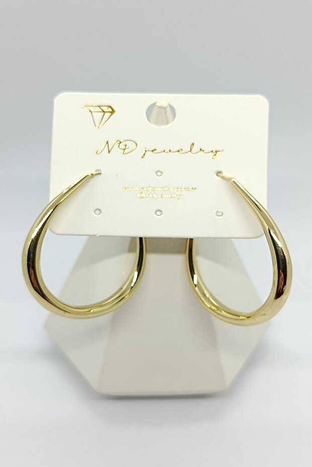 Golden Curve Hoop Earrings (Large)