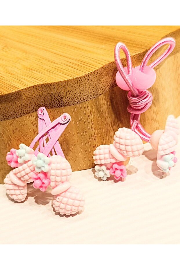 Double Pink Luxury Figured Small Rubber and Snap Buckle