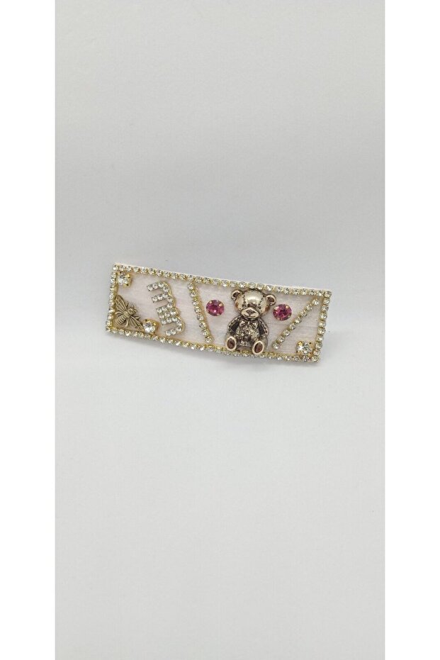 Brand Model Teddy Bear Detailed Snap Buckle