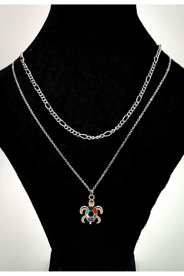 Luxury Figured Silver Color Non-Tarnish Necklace