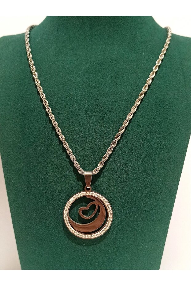 Silver Color Luxury Figured Flashy Necklace
