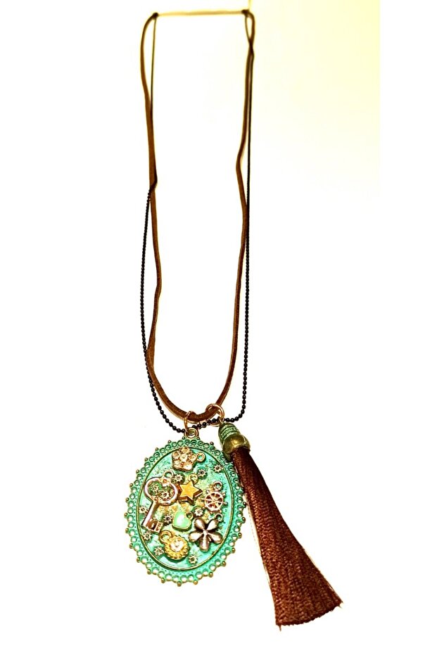 Authentic Flashy Colorful 40cm Long Necklace