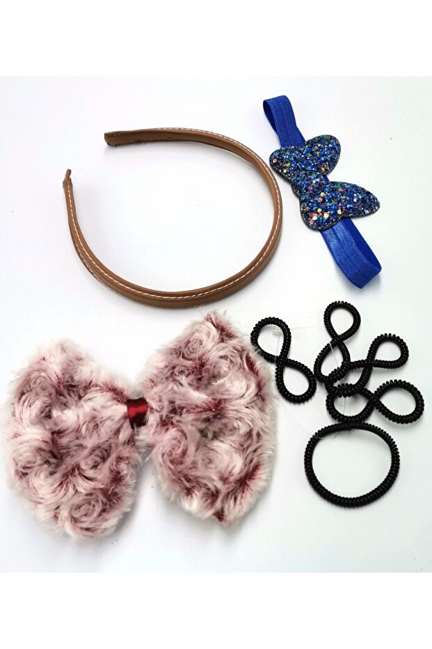 Colorful Patterned Crown Buckle Bandana Set