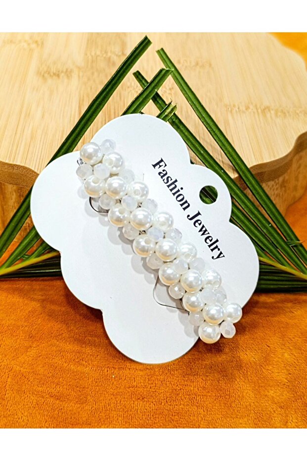 Luxury Figured Pearl Silver Clip Buckle