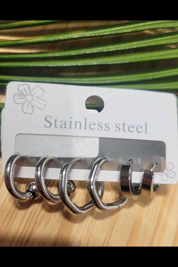 Showy 6-Piece Non-Tarnish Steel Earrings with Multiple Luxurious Figures