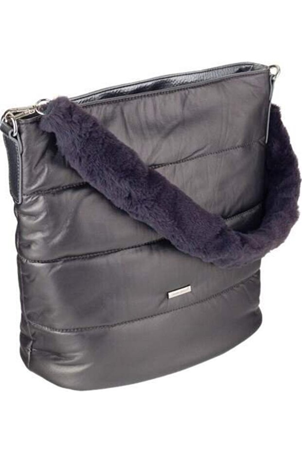 Shiny Gray Shoulder Bag 30X35