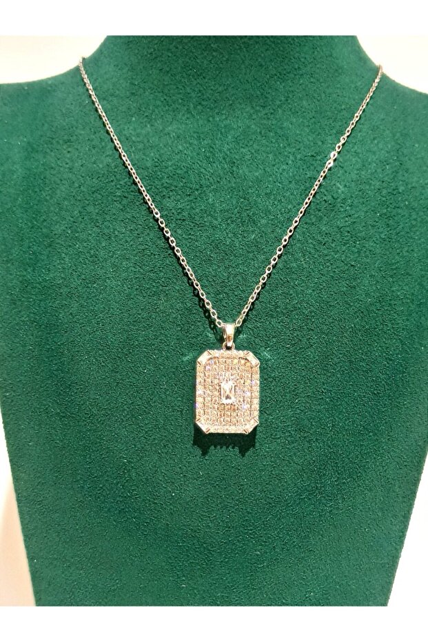 Silver Color Luxury Figured Flashy Necklace