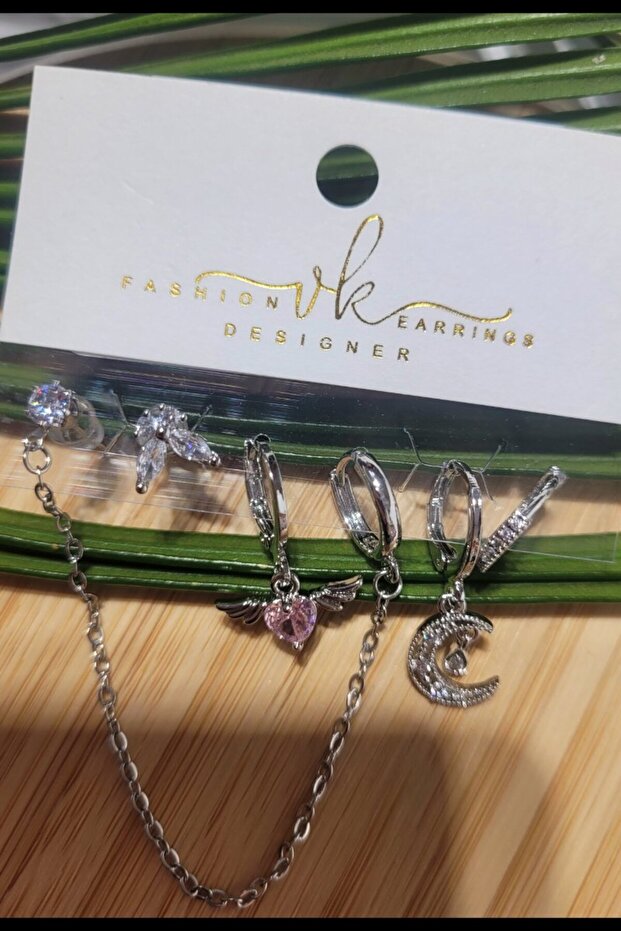 Multiple Luxurious Figured Showy 6-Piece Non-Tarnish Earrings