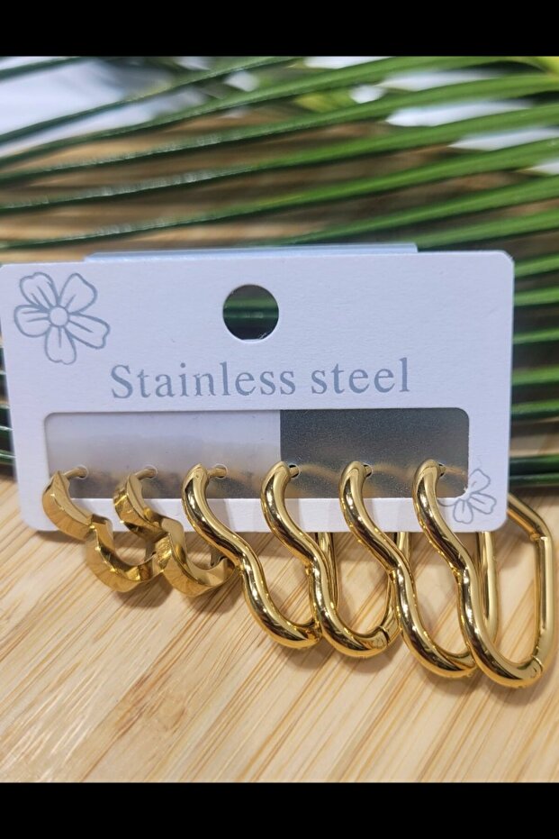 Showy 6-Piece Non-Tarnish Steel Earrings with Multiple Luxurious Figures