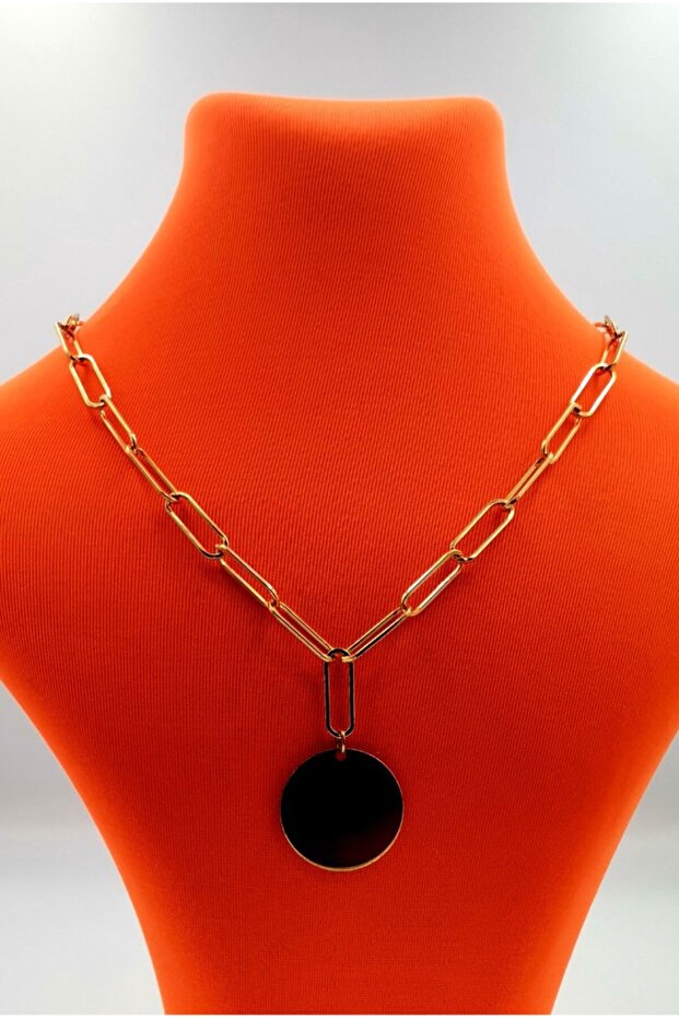 Gold Color Chain Figured Anti-Tarnish Special Design Necklace