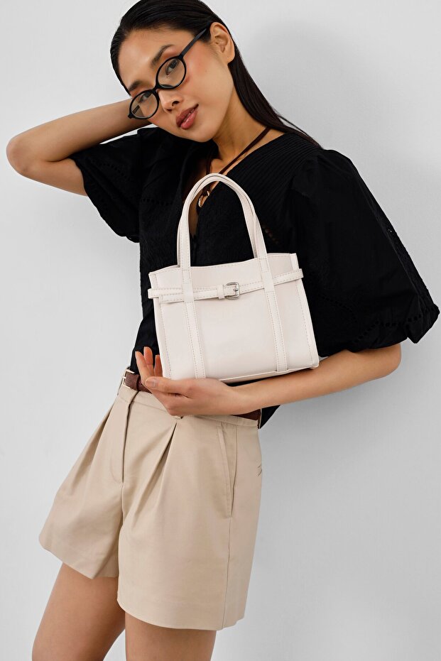 Bliss Chic Hand and Crossbody Bag Cream