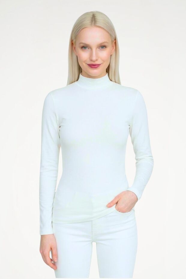 Women's Bamboo Long Sleeve Turtleneck Bodysuit, Lightweight , Comfortable and Anti-Sweat