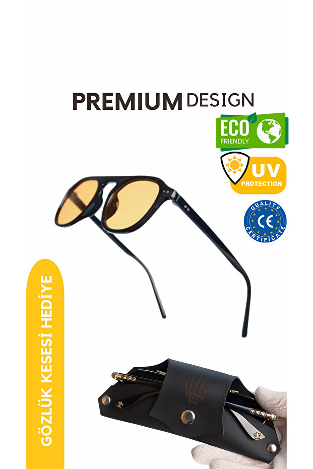 Royal Eyewear Re1107 Black Orange Sunglasses