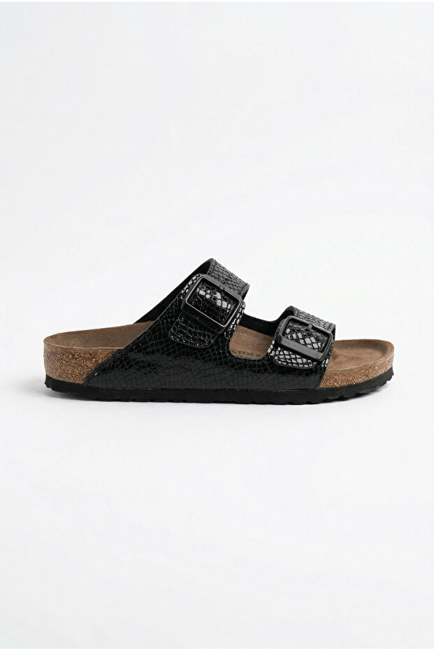 Luxe Women's Slippers with 2 Straps, Anatomical Sole, Comfortable and Stylish Slippers - Black
