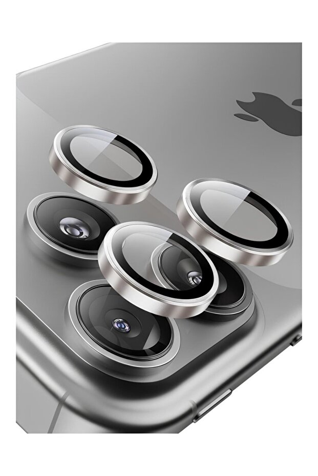 عدسة حماية الكاميرا بإطار معدني لهاتف Apple iPhone 17 Pro باللون الفضي