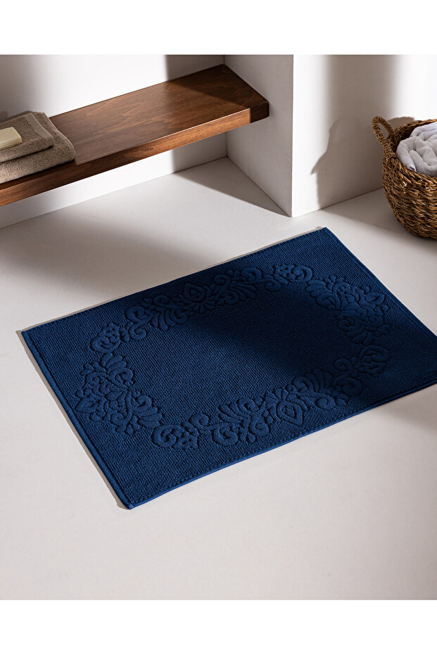 Norice 100% Cotton Foot Towel - Navy Blue - 50X70 cm