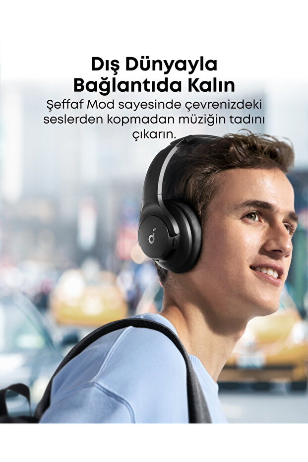 Soundcore Q20i Kulak Üstü Bluetooth Kulaklık, Aktif Gürültü Engelleme, Siyah - A3004 - 6