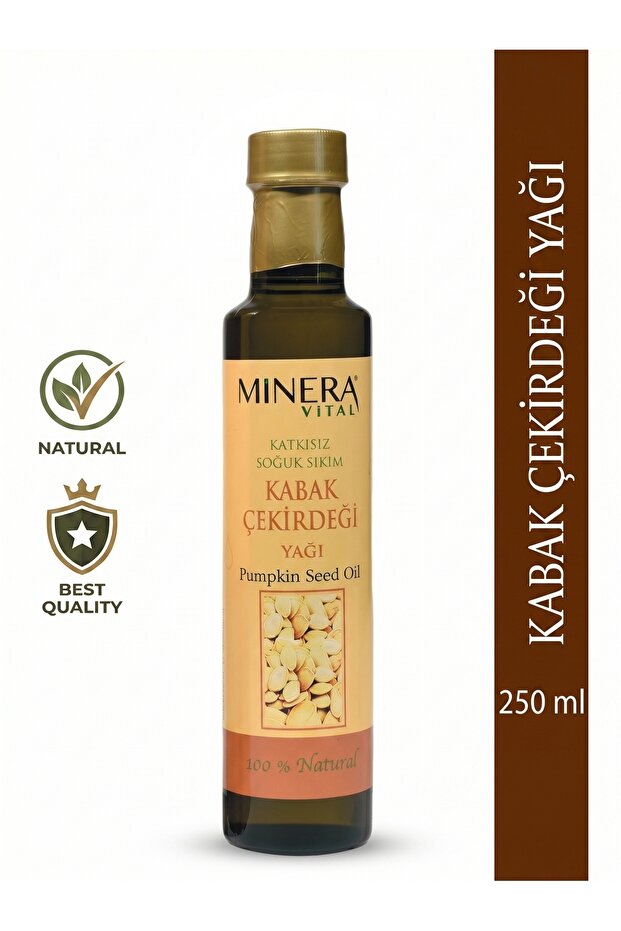 Pumpkin Seed Oil 250 ml (Pumpkin Seed Oil) 100% Pure Cold Pressed Glass Bottle