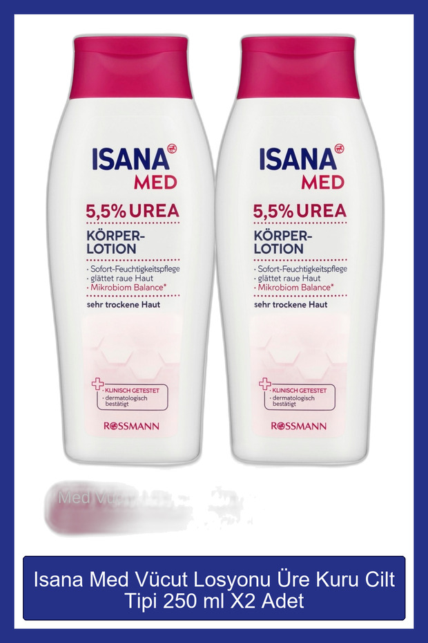ISANA Med Vücut Losyonu Üre Kuru Cilt Tipi 250 ml X2 Adet