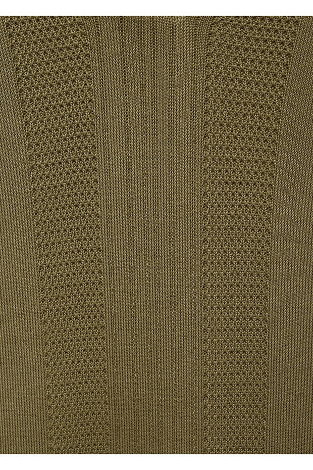 Geripptes Strick-Poloshirt - 5