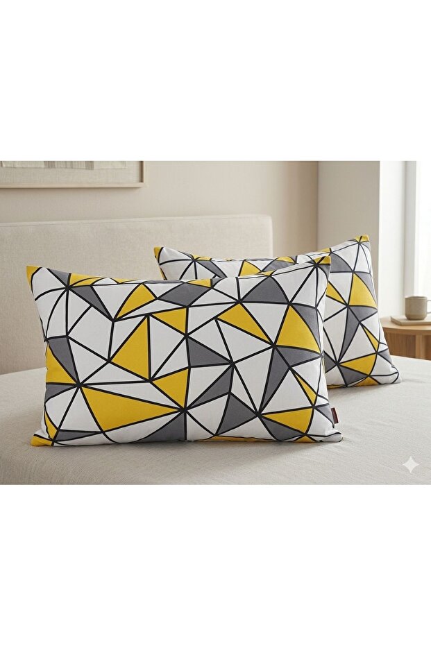 غطاء وسادة منقوش 50×70 سم (قطعتان) (عبوة شفافة)
