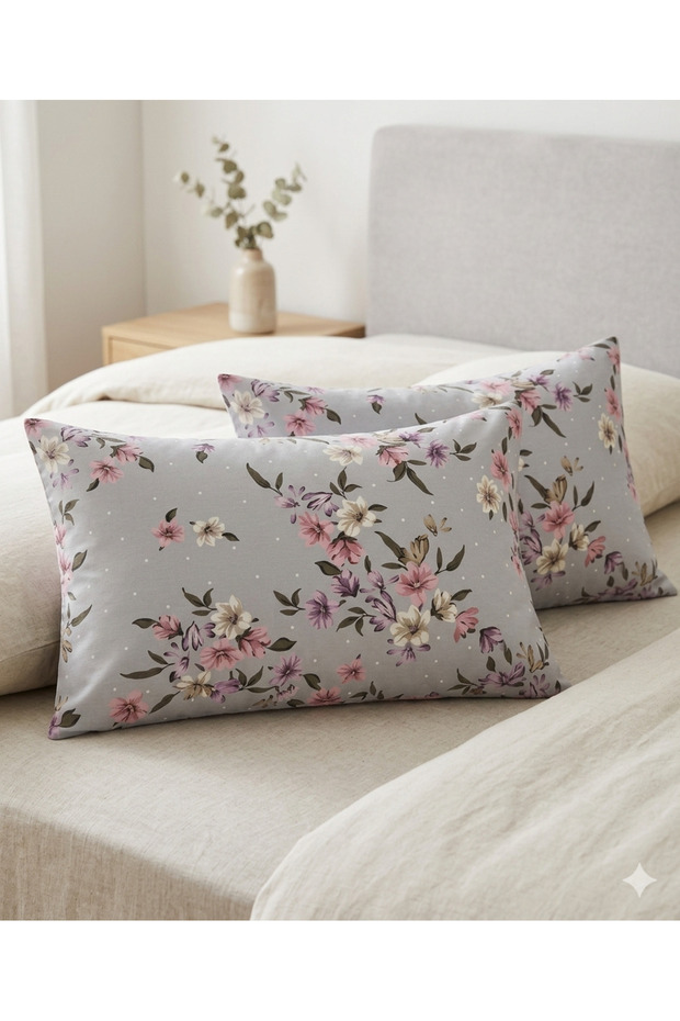 2-Piece Floral Cotton Pillowcase