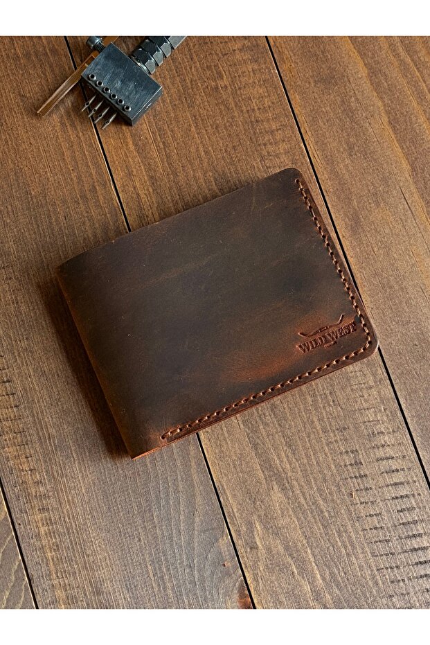 Classic Genuine Leather Handmade Men's Wallet.Birthday & Father's Day & Valentine's Day Gift