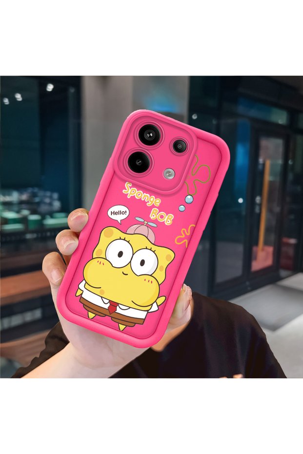 Xiaomi Redmi Note 13 Pro 5g Compatible Pink Red Silicone Case Shockproof Camera Protection