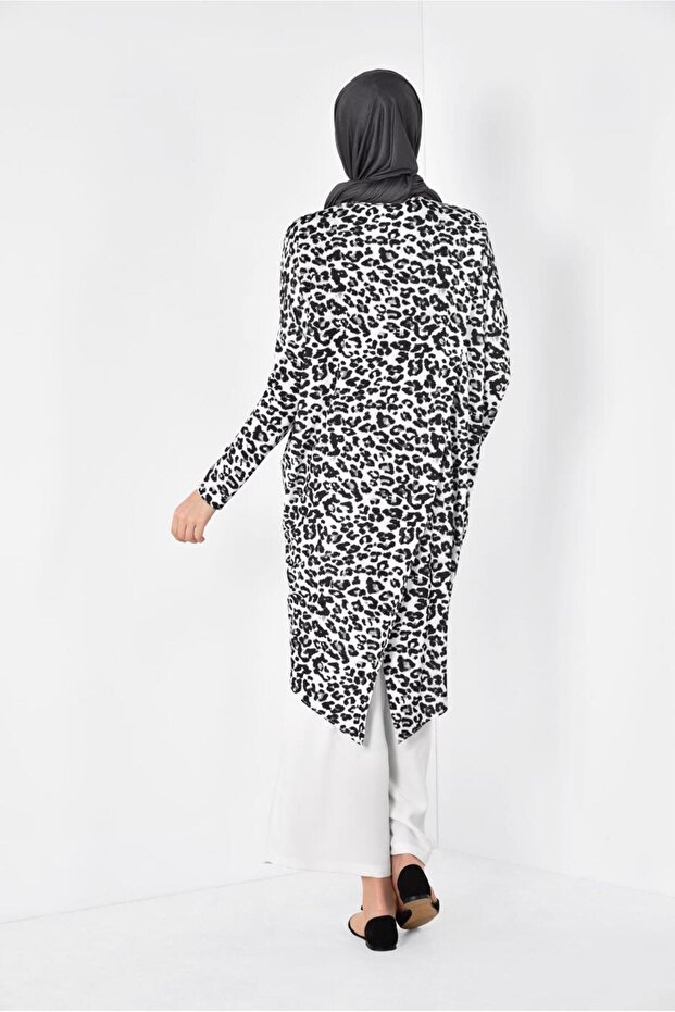 4918 Model Leopard Patterned Tunic - 3