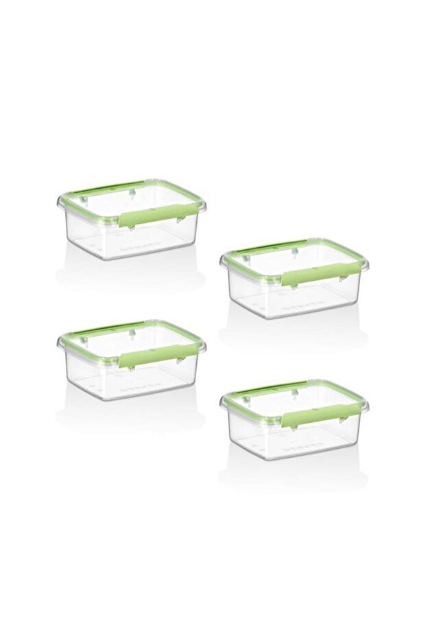 Set of 4 Press - Lock Storage Containers 360 ml