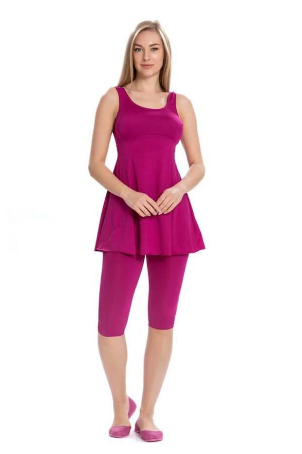 Tights Dress Swimsuit Skirted Fuchsia