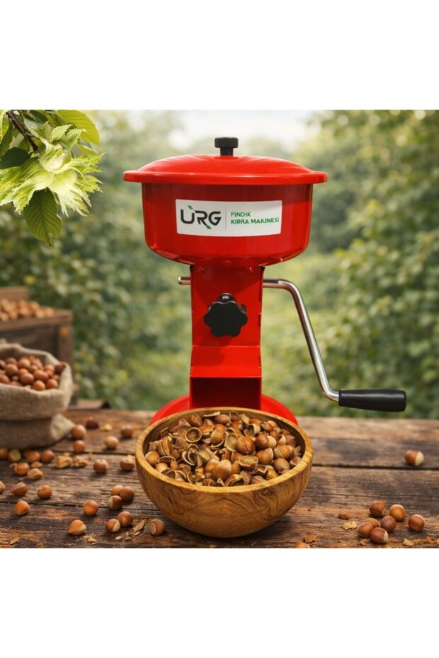 Practical Home Type Metal Nut and Walnut Cracking Machine Red - 1