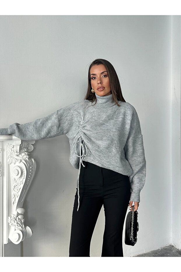 Selanik Fisherman's Knitwear - Gray