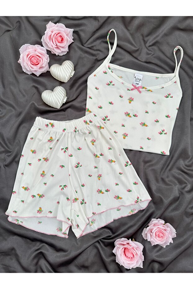Women's Oslo Fabric Shorts Patterned Pajama Set