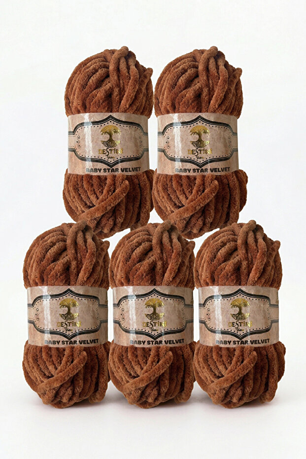Hand Knitted Thick Velvet Knitting Thread 100 gr 45 Meters Soft Fluffy Crochet 10 - Skewers 12-13