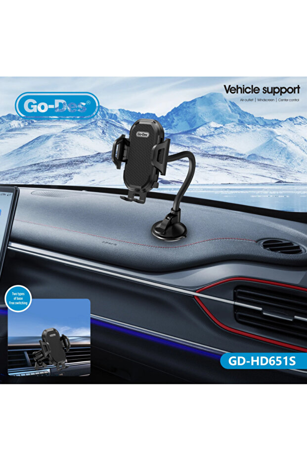 2-in-1 Ultra Stable Phone Holder Adjustable Phone Stand, Air Outlet/ Windscreen | Flare Gadgets