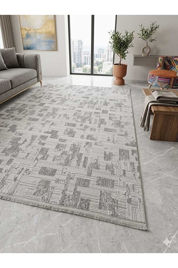 Acrylic 4 Season Carpet with Flat Fringes, 5ml Height, 7ml Thickness, Woven Base, Bamuk Weft