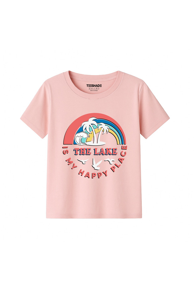 The Lake Is My Happy Place T-Shirt for Unisex Kids 100% Cotton, Multiple Colors – Sizes 0-16 Years