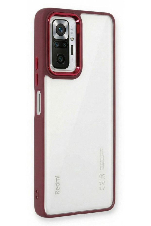 Redmi Note 10 / 10S Case Transparent Hard Silicone Cover with Colored Edges and Camera Detail