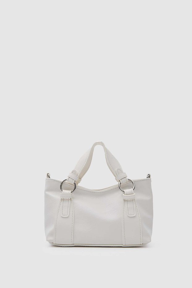 Jardin Ring Detailed Hand and Cross Bag Cream