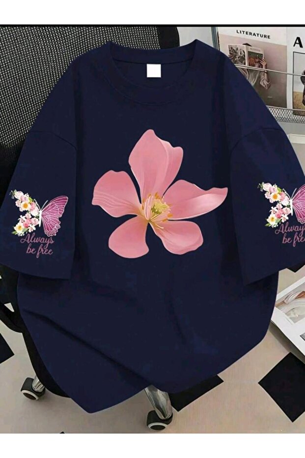 Trend Modell New Season Printed Fabric Oversized Tshirt
