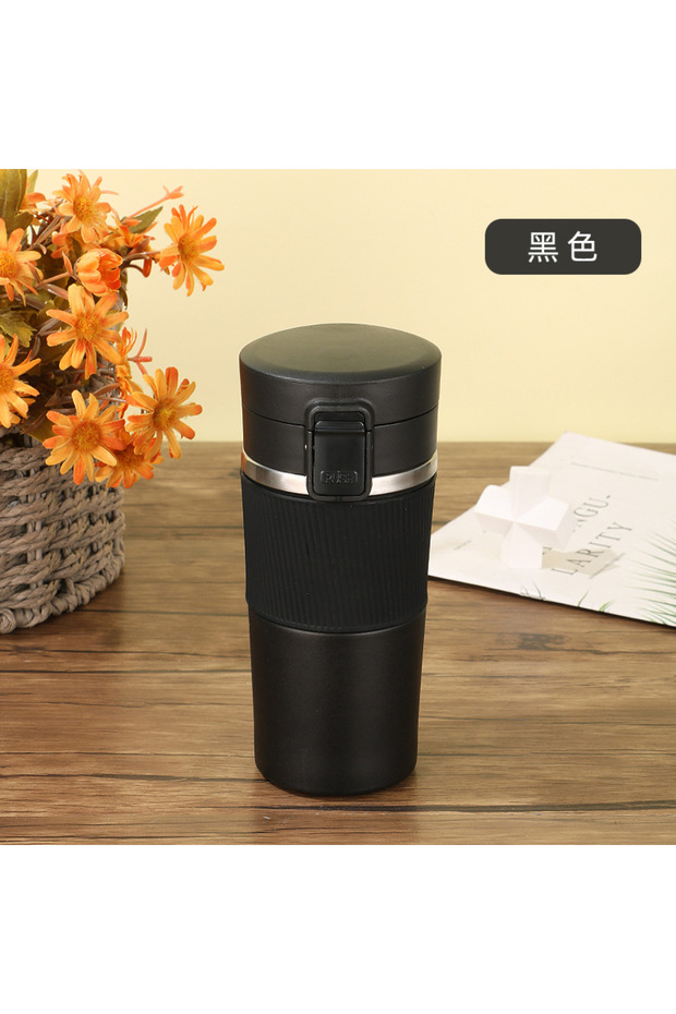 Digital Graduated Smart Steel Thermos - 500ml Leak-Proof Coffee Mug with Locking Lid