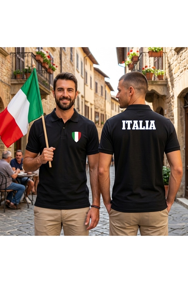 Italy Polo Collar T-Shirt