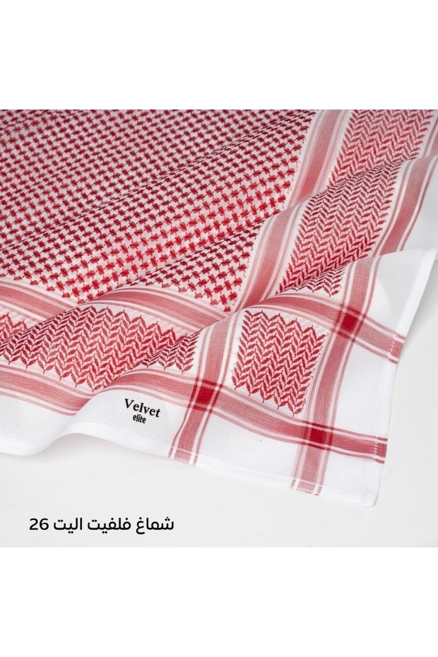 شماغ فلفت إليت كلاسيك 2026 أحمر انجليزي مقاس60