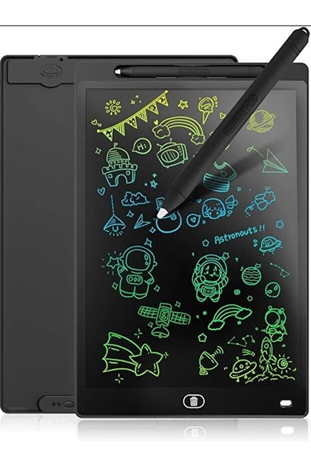 20 بوصة، لوح رسم رقمي ملون بشاشة LCD، لوح كتابة، لوح تعليمي لكتابة الملاحظات، أسود