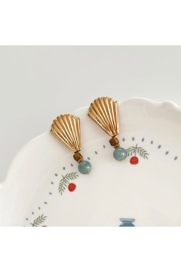 Aura Trinity Natural Stone Earrings