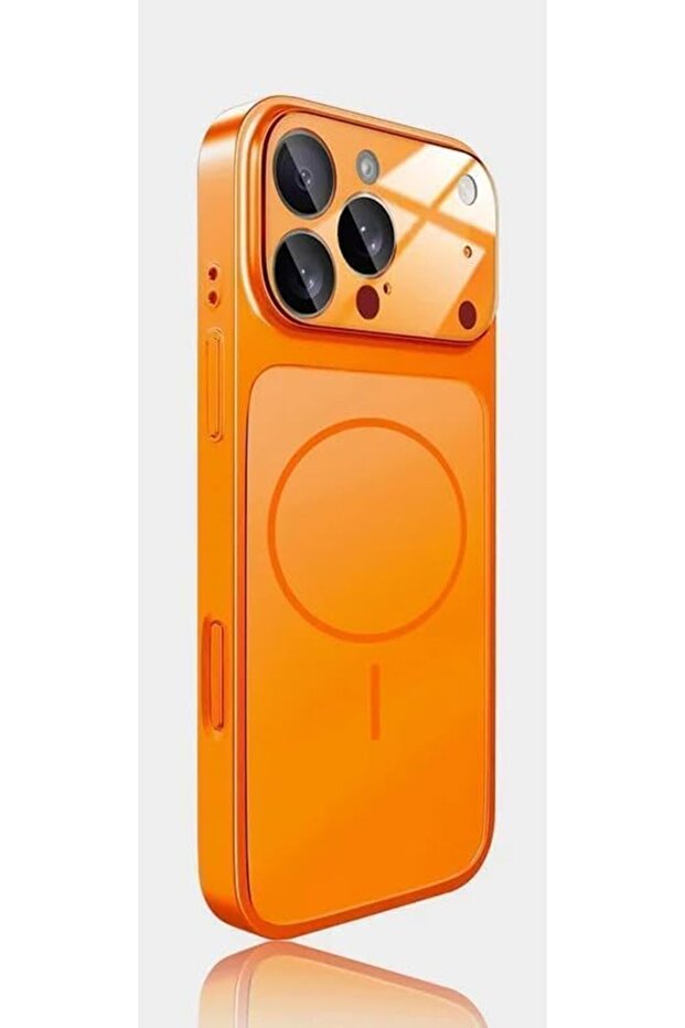 iPhone 14–17 Pro Max MagSafe Case, Ultra Slim, Military-Grade Drop Protection, Camera Cover Orange